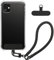 kwmobile Smartphone Case Compatible with Apple iPhone 11 Case - Crystal Clear TPU Phone Case - Wrist Strap - Transparent/Black