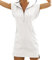 GDKRTNAJ Sweatshirtkleider mit halbem Reißverschluss für Damen, Pullover-Tunika-Minikleid mit V-Ausschnitt, Trainingspulloverkleider mit Taschen (Y,L)