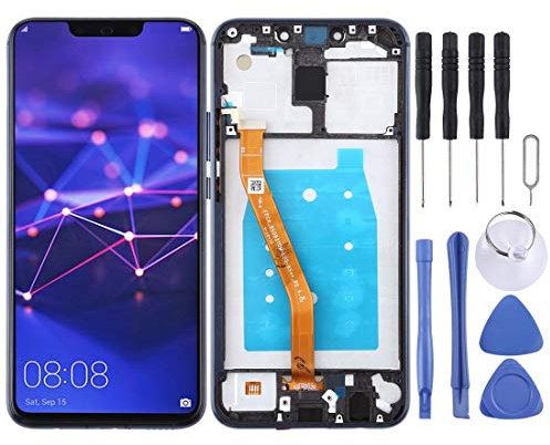 KKJD AYSMG Pantalla LCD y digitalizador Asamblea con Marco Completo para para Huawei Mate 20 Lite/Maimang 7 (Negro)(Blue)