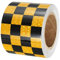 PATIKIL Ruban Réfléchissant Adhésif Carré Jaune Noir 1 Rouleau 10cm x 20 Mètres Ruban Adhésif Réfléchissant de Sécurité Imperméable et Haute Visibilité pour Camions, Remorques, Voitures