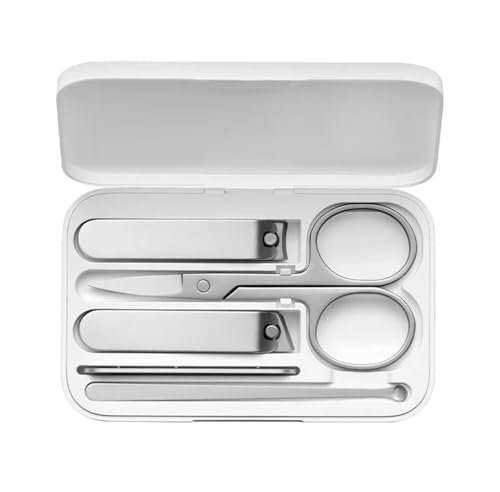 FUHAI-666 Kit Manucre Ensemble d'outils de Coupe-Ongles 5 en 1, Coupe-Ongles, Cure-Oreilles, Lime à Ongles, Outils de beauté Professionnels, Coupe-Ongles Trousse de Manucure