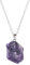 Ticome Amethyst Raw Crystals Stone Necklace,Healing Crystal Cluster Druzy Gemstone Pendant Necklaces Silver Plated Chain for Women Gifts(Purple)