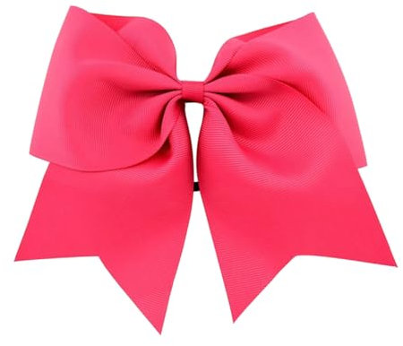 Grande fascia per capelli con fiocco nodo elastico senza intoppi coda di cavallo supporto per capelli corda elastici senza cuciture accessori fucsia