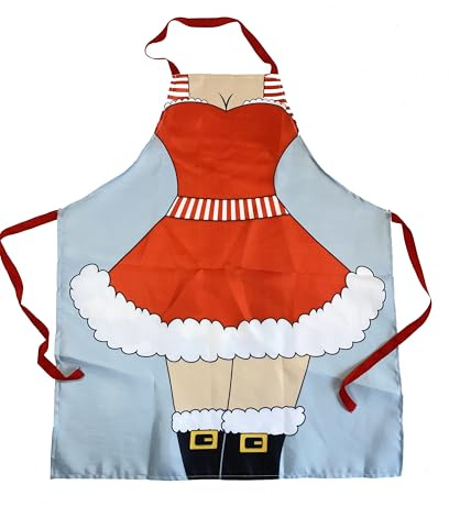 Kitchen Apron 70x85cm Christmas Lady Costume Sexy Funny Novelty Cooking BBQ Grilling Baking Party Apron For Women Gift