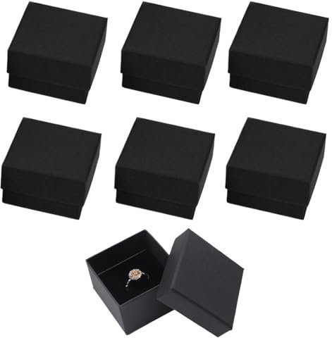 6 Pack Ringschachtel,Geschenkbox Ringbox,Schmuck Geschenkbox,Ring Box,Schmuckschatulle,Verlobungsring Box,Schmuckbox Klein,Kleine Geschenkbox Für Halskette, Ohrringe, Ring, Schmuckaufbewahrung