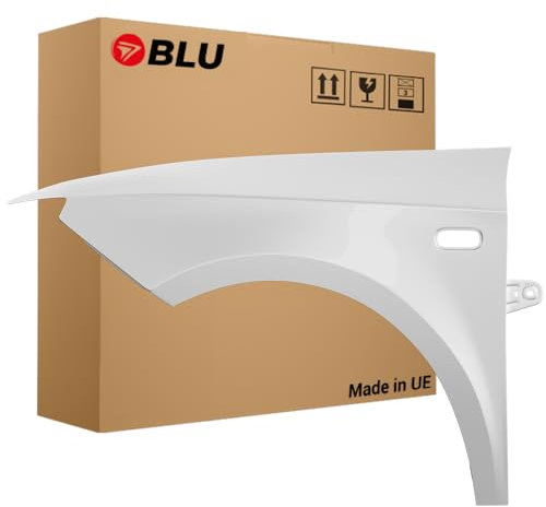 BLU Kotflügel Passend für Seat Ibiza (6J - IV 4. Generation) LB9A Links Weiss | 2008-2017 | Vorderseite Vorne | Lackiert | Einbaufertig
