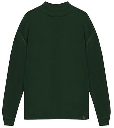 Dilling Damen Plus Size Merinowolle Langarmshirt Stehkragen Baselayer temperaturregulierend atmungsaktiv