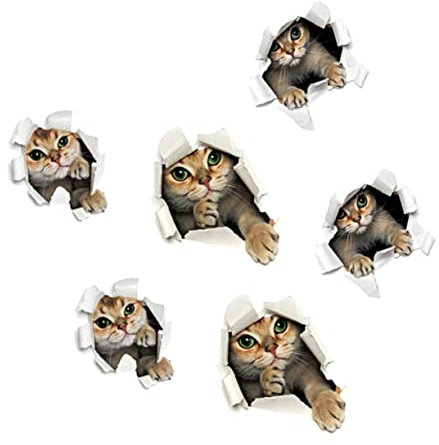 UKCOCO 2stücke Katzen Wandtattoos Pvc Wanddekor Selbstklebend Abnehmbar Für Badezimmer Wohnzimmer Schlafzimmer Kinderzimmer