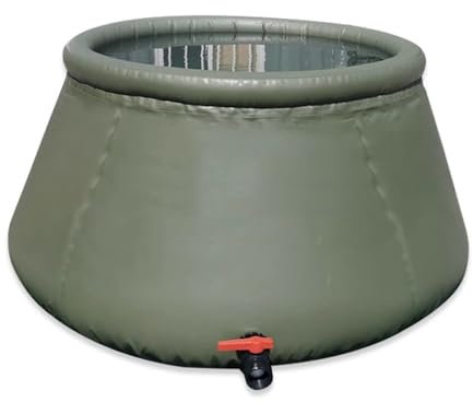 XILYZMO Tanque De Agua Plegable De PVC con Grifos, para Riego Y Camping, con Depósito Agua, Bolsa Portátil para Agua Lluvia, Resistente A La Sequía Y para Riego Agrícola.(0.5 tons -1.5x1x0.85m)