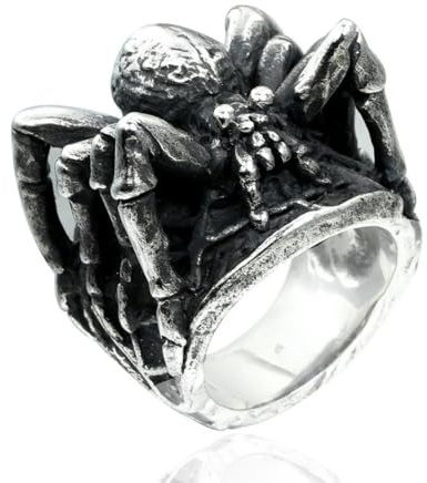 fycouyee Stainless steel skull bone ring vintage men