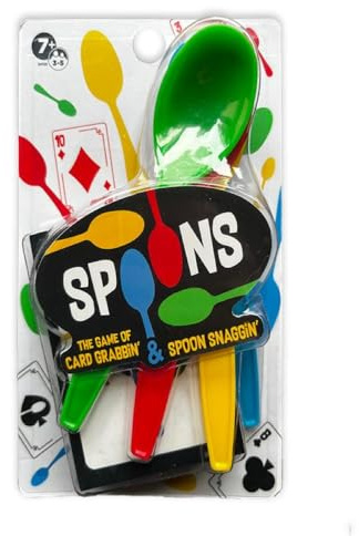 Spoons Jeux de cartes pour enfants – Jeu de cuillères, jeu de cartes, jeux familiaux amusants pour enfants et adultes, jeux de cartes, nuit de jeu, jeux de voyage, jeu de cartes multi-joueurs 3 à 5