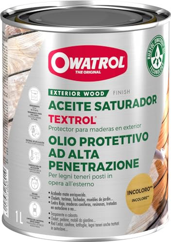 Owatrol Textrol Saturateur pour bois tendres extérieurs 1 L Chêne Dore