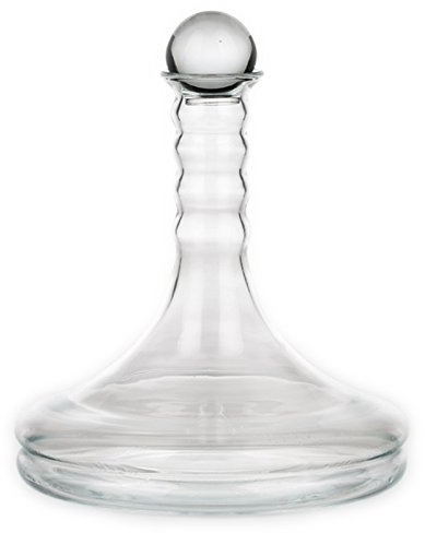 Natures-Design Weinkaraffe - Dekanter Rubellum mit weißer Blume des Lebens - mundgeblasen - 1l