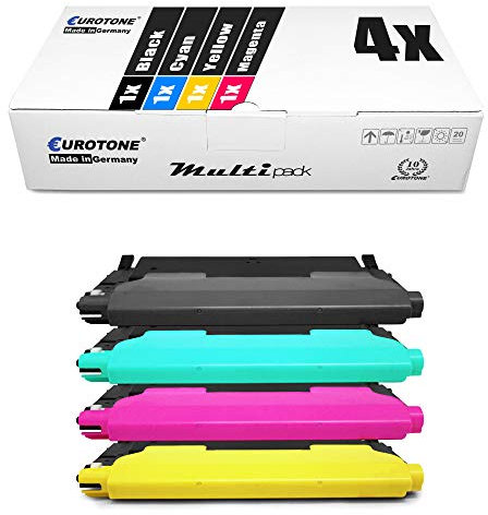 Eurotone Druckerpatronen kompatibel für Samsung CLP 320 325 CLX 3180 3185, CLT-K4072S CLT-C4072S CLT-Y4072S CLT-M4072S, Druckerpatronen im Set Alternative