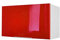 Berlioz créations - Mueble Alto de Cocina sobre Campana extractora, Otros, Rojo Brillante, 60 x 34 x 35 cm
