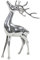 SHINE Deko Hirsch stehend Figur poliertes Aluminium Höhe ca. 30x15x48 cm