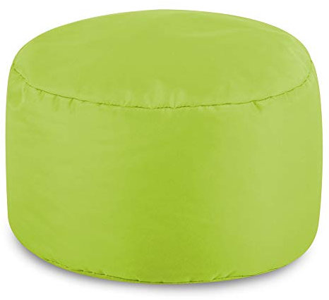 Bean Bag Bazaar Sitzsack Hocker, Grün, Outdoor Sitzsack mit Füllung, Bean Bag, Wasserabweisender Stoff, Pouf Fußhocker für Wohnzimmer, Garten, Terrasse