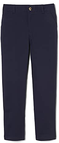 French Toast - Pantalón Chino Recto elástico Con Cintura Ajustable para niño, Azul Marino, 16