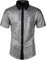 JOGAL Herren Pailletten Kleid Shirt 70er Disco Party Kustüm Medium Silber