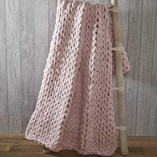 Rapport Home Cable Knit Throw, Polyester, Blush, 120 x 150cm