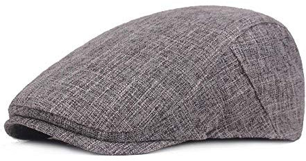Baskenmütze Baumwoll Leinen Hut mittleren Alters Vater lässige Baskenmütze Junge Männer gestreifte Frühling und Sommer dünne Mütze
