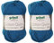 2x50 Gramm Gründl Cotton Quick 100% Baumwolle, Häkelgarn mercerisiert, gasiert, gekämmt inkl. Anleitung für ein Meerschwein (126 Blau)