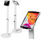 Tabdoq Supporto universale e regolabile in altezza, combinabile con tutti i tablet e iPad da 10 a 13 pollici, bianco