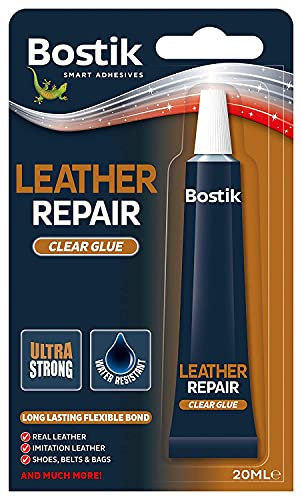 Leather Repair Clear Glue Adhesive for Handbags Belts Shoes 20ml