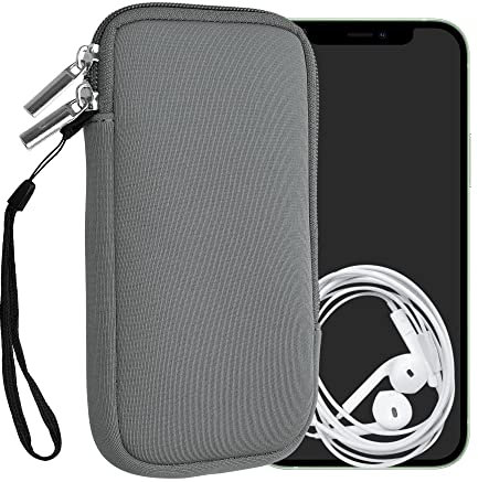 kwmobile Handytasche für Smartphones XL - 6,7/6,8 - Neopren Handy Hülle Stone Dust - Handy Tasche 17,2 x 8,4 cm Innenmaße