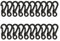 Temlum Aluminium Karabinerhaken, 2,5 cm Mini Karabiner Set, Karabinerhaken mit Schnapp Verschluss, Schlüsselanhänger Haken für Camping, Reisen, Wandern (Schwarz, 20 Stück)