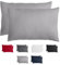 Komfortec Kissenbezug 50x70 cm 2er Set aus Gebürstet Mikrofaser mit Reißverschluss, Atmungskativ und Weich – Grau