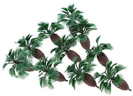 Sharplace 10x Palme Modell Grün für RR Diorama Architektur Baurequisiten 1/150 5cm