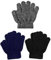 Geyoga 3 Paar Winter Kinder Gestrickte Handschuhe Warme Kinder Strickhandschuhe Elastische Fäustlinge (Dunkel, M)