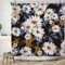 Bovlleetd Vintage Floral Rideau de Douche 180x200cm Aquarelle Boho Daisy Rideaux de Douche Rétro Botanique Fleur Décor de Salle de Bain Imperméable Rideau de Baignoire avec Crochet Rideau de Bain