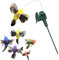 Schmetterlingsgarten, 2 Stück, solarbetrieben, batteriebetrieben, dekorativ, fliegend, flatternd, Kolibri, Schmetterling, Simulation, Vogel für Garten, Hof, Pflanzen, Dekoration (zufällige Farbe)