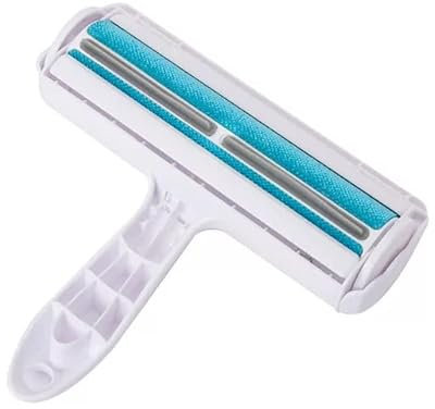 Pet Hair Remover - Reusable, Portable Cat and Dog Hair Remover and Scraper - Carpet Brush Hair Removal Tool - Animal Hair Lint Remover for Clothes, Furniture, Car and Bedding (Blue)