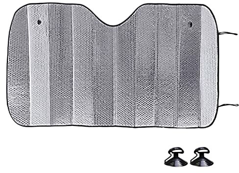 Various Parasol Pegable de Coche Delantero,Parasol de Ventana Delantera Luna de Coche Metalizado Protección Rayos UV Parabrisas, Protector Solar Camioneta,Turismo,SUV, Furgoneta(150X72cm)