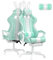 Ferghana Silla Gaming Ergonomica con Masaje Racing y Reposapiés Kawaii, Sillon de Juegos Gamer con Reposacabezas Reclinable y Orejas de Conejo para Oficina, Verde Menta