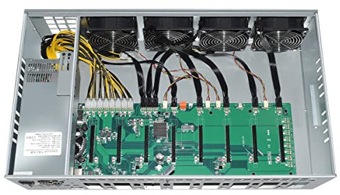 Mining Rig Mining Chassis 2500W Power Supply for Mining Machines CPU 128G SSD RAM Rig Mining Mining Motherboard Linux OS/Windows Operating System 8 GPU Slot, No GPU
