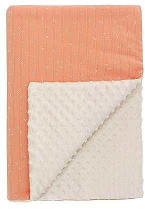 Babydecke Winter, Warme Decke Kuscheldecke Kinderdecke Wohndecke Baby Winterdecke mit Dreilagige Baumwolle, Sofa Decken Kinderwagen Decke, Babydecke Neugeborenen Geschenke zur Geburt, 75*100cm Orange