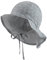 Sterntaler Sonnenhut Blätter mit Nackenschutz und Bindeband - schütztender Sommerhut Mädchen aus Baumwolle mit praktischem Bindeband - Sonnenhut Baby mit Druckmuster - dunkeltürkis, 45