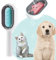 Cat Hair Brush With Water Infused 4 in 1, Pet Grooming Self Cleaning Sticky Brush for Cats, Reusable Cat and Dog Hair Remover with Unique Water Tank Design suitble for every pet hair (blue)
