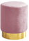 Il Gruppone Passione Casa Pouf Cilindro Poggiapiedi Camera Design Pouff Cameretta con Base Dorata Salotto in Velluto Sgabello - Rosa Antico