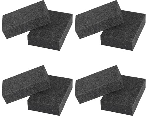 Lot de 8 éponges de nettoyage noires pour la cuisine - 100 x 67 x 25 mm - Double face - Pour récurer la vaisselle