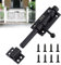 GothicBride Perno de puerta de acero inoxidable grueso de 160 mm, con agujero para candado, pestillo negro, perno deslizante para exteriores, para el hogar, patio y jardín