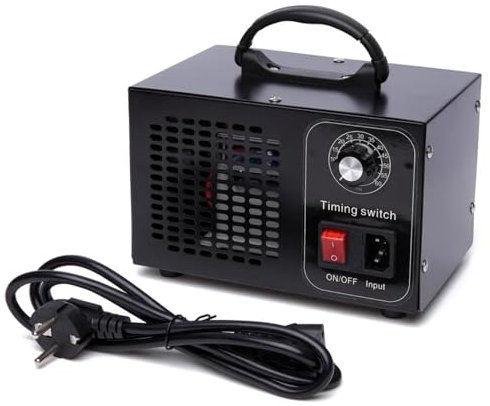 Generador de ozono 60.000 mg/hora, generador de ozono O3, purificador de aire para coche con temporizador de 60 minutos hasta apartamento, limpiador de desinfección climática, generador de ozo