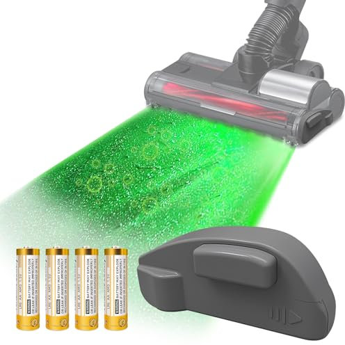 Editbar Staubsauger Licht,LED Staubdetektor Licht,Staubsauger Aufsatz,Universelles Laserlicht Grün für Staubsauger,kompatibel mit Dyson Xiaomi Staubsauger