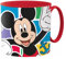 Golddunes Cartoon Kids Character Cute Mini Tiny Mug 265ML Drinking Re-Usable Plastic Cup Microwave Safe 7.5cm x 7.5cm (Mickey red)
