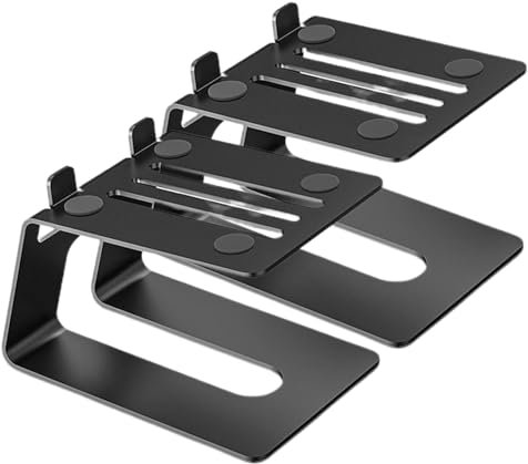 Soporte elevador de altavoz | 2 soportes de escritorio para altavoces | Soportes de altavoz de audio para monitor | Soportes para monitor de estudio | Escritorio de soporte de altavoz | Par de
