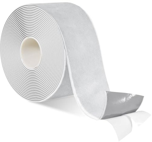 Tiruiya Waterproof Tanking Tape, Permanent Strong Shower Seal Tape, Self Adhesive Jointing Tape Can Be Painted Over, for Bathrooms Kitchens Washrooms Floor Wall Wetrooms Preventing Leaks - 15m x 8.5cm